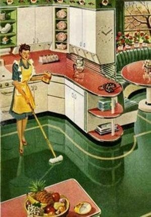 congoleum floor in timeless kitchen 1950's