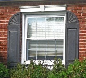 plastic arched window shutters