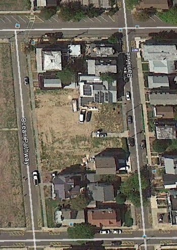 Google Earth view. Ground is cleared for new construction.