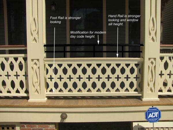 porch railing height
