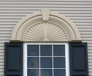 window styles with ornate header