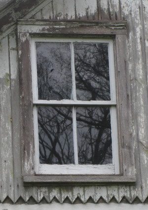 old rustic weathered window