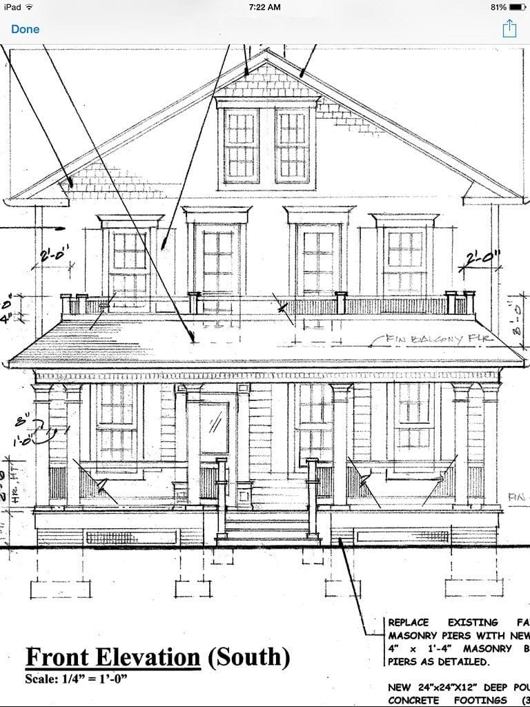 Architectural Drawing with Paint Color - OldHouseGuy Blog