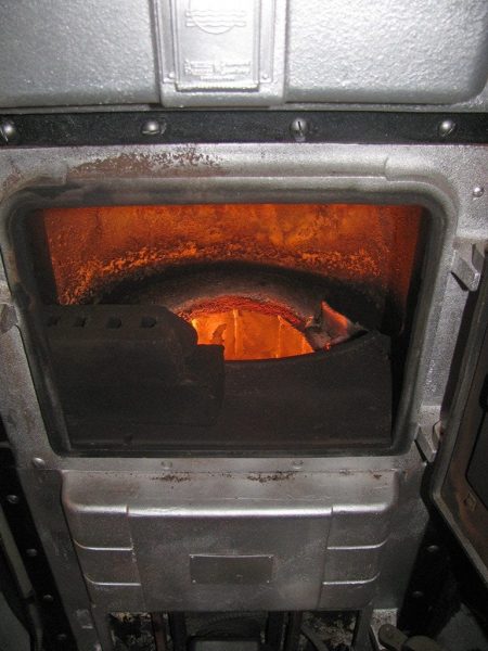 coal burning furnace fire door