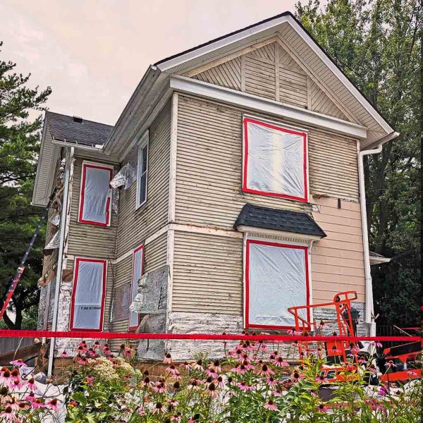 wood siding with asbestos