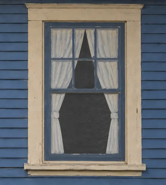 plywood painted window