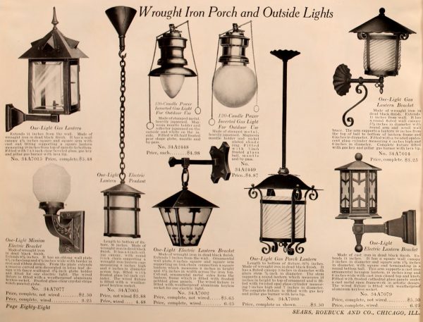 1915 sears lighting catalog