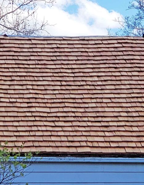 new wood cedar shingle roof