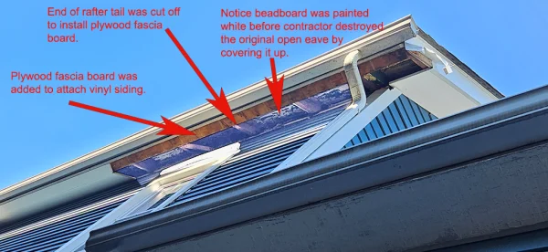 opening up eaves