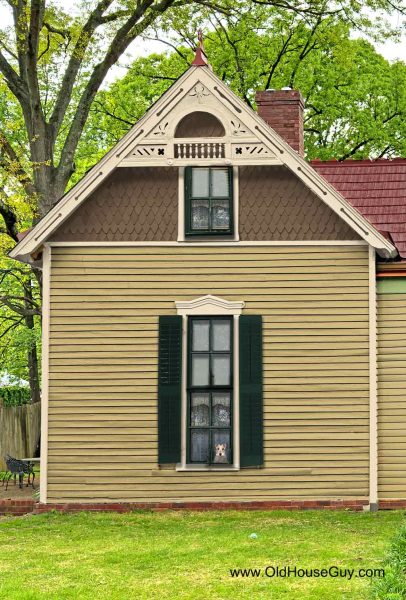 Victorian house colors fishscale gable